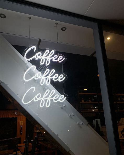 Coffee Coffee Coffee Neon Sign Neon Signs Neon Restaurant Bar Decor