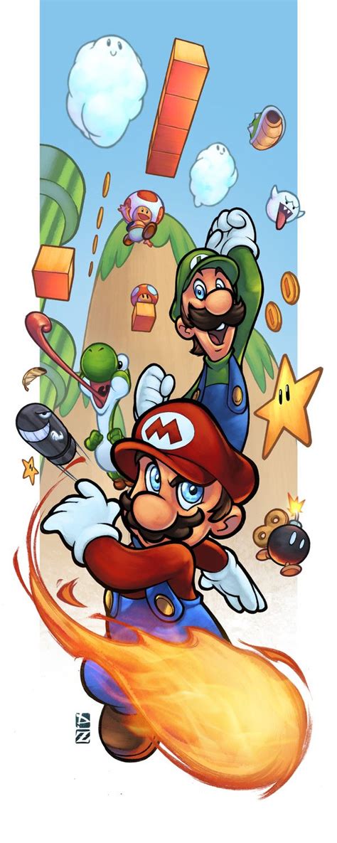 Geek Art Mario Covers Pin Ups Fanart By Crayonaut Via Behance Super Mario Bros Art