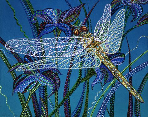 Night Dragonfly Painting By Erika Pochybova