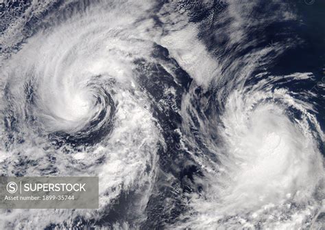 Tropical Storms Boris And Cristina Pacific Ocean In 2008 True Colour