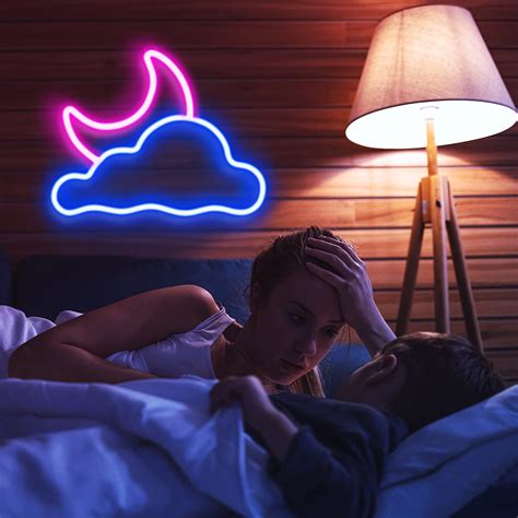 Neon Sign Jtlmeen Cloud And Moon Led Neon Light Neon Lights Sign For Wall Decor Usbbattery