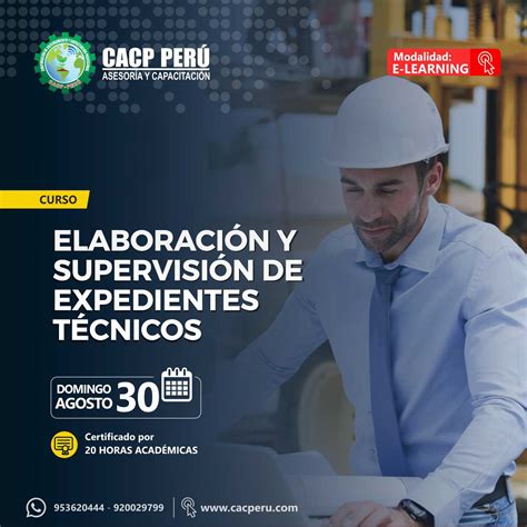 Cacp Perú Curso Elaboración Y Supervisión De Expedientes Técnicos En