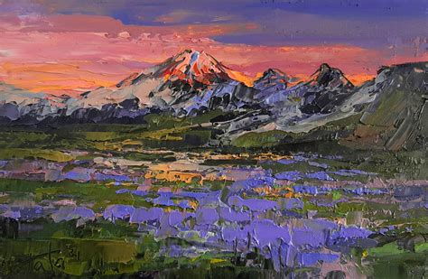 Colorado Oil Painting Mountains Original Art Color Field Etsy