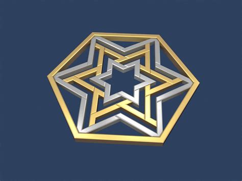 Star Of David Hexagon 3d Model Cgtrader