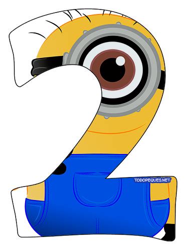 Numero 2 De Minions Minions Numbers Todo Peques