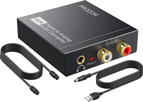 prozor 192khz digital to analog converter dac digital spdif toslink to analog stereo audio l r