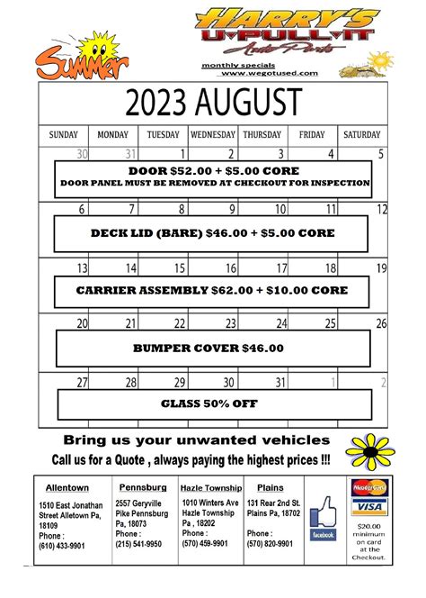 Specials - Harry's U-Pull It