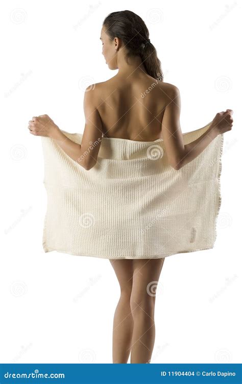 Beauty Girl Taking Off Towel Stock Images Image