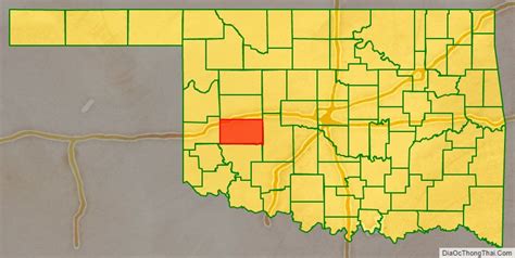 Map Of Washita County Oklahoma