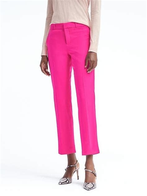 Banana Republic Avery Fit Pop Pink Lightweight Wool Pant Pants For