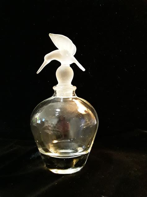 Vintage Hummingbird Clear Glass Perfume Bottle Hummingbirds Etsy Glass Perfume Bottle