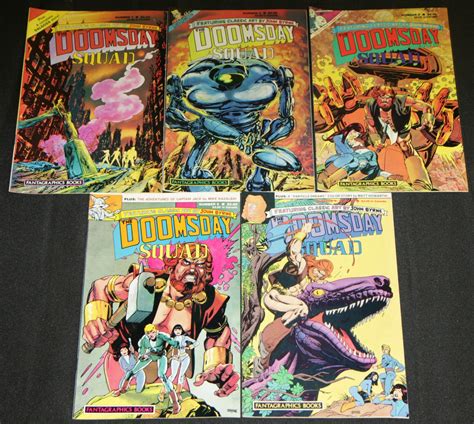 Vintage Fantagraphics Copper Age Doomsday Squad 5pc Count Comic Lot John Byrne Comic Books