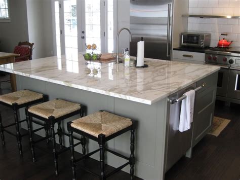 Metal kitchen island base without countertop materials. Beautiful square island corners 12" overhang on island ...