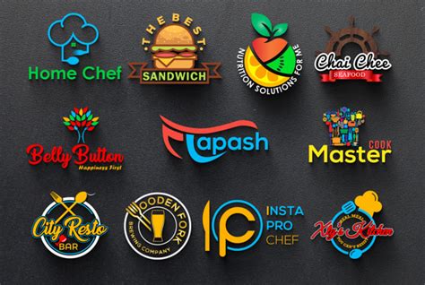 Design 3d Food And Restaurant Logo For Your Business
