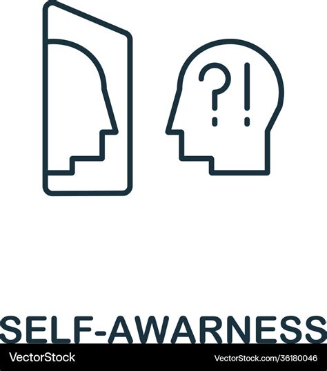 Self Awareness Icon From Life Skills Collection Vector Image