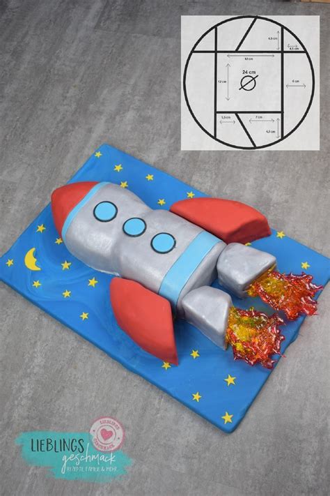 Weiße schokolade und crème fraîche runden den geburtstagskuchen ab. Raketen Torte | Rezept in 2020 | Kinder geburtstag torte ...