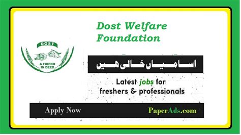 Community Mobilizer Jobs In Peshawar At Dost Welfare Foundation On