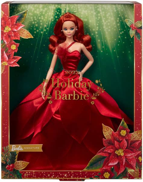 barbie signature 2022 holiday barbie redhead