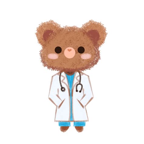 Teddy Bear Doctor Clipart Hd Png Korean Bear Stickers Png Cute Doctor