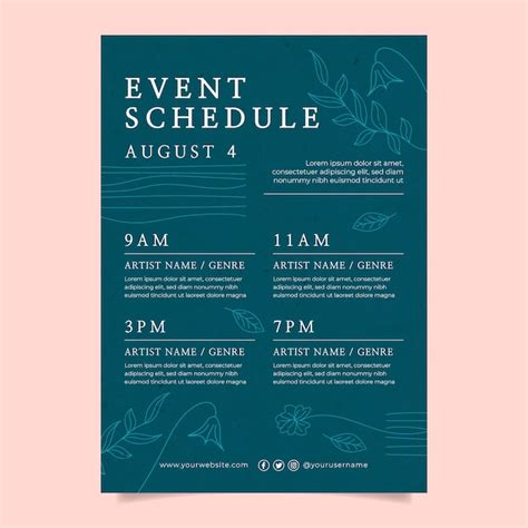 Event Schedule Template Vectors And Illustrations For Free Download