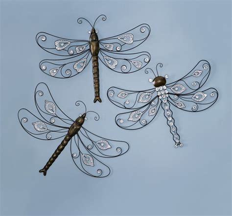 Black Metal Dragonfly Wall Art Exhart Metal Butterfly Dragonfly Wall
