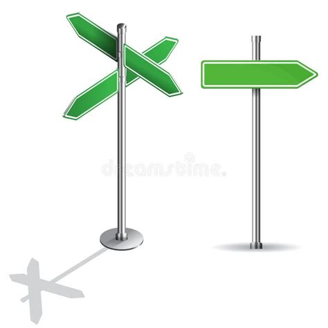 Blank Signs Pointing In Opposite Directions Stock Vector Illustration