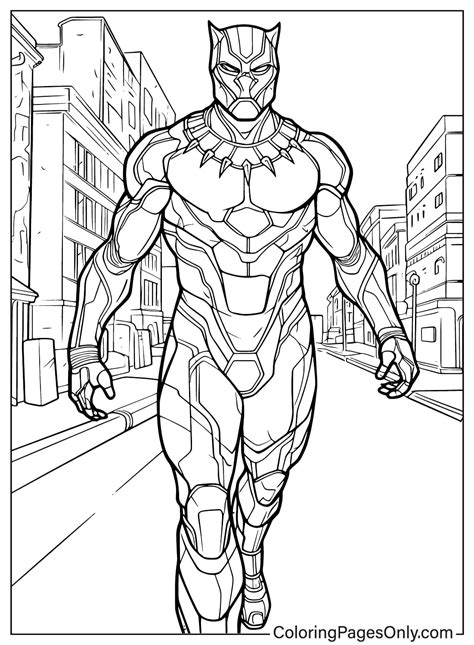 Black Panther Coloring Page - Free Printable Coloring Pages