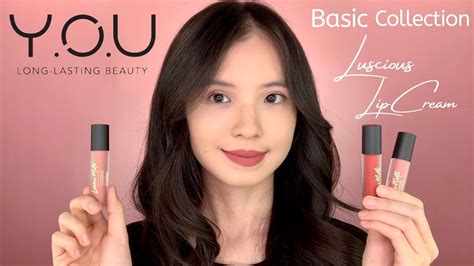 YOU Luscious Matte Lip Cream Basic Collection Shades 1 3 Review