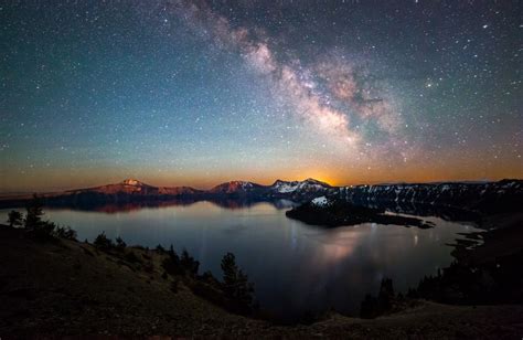Milky Way Rising Over Crater Lake Or Smithsonian Photo Contest