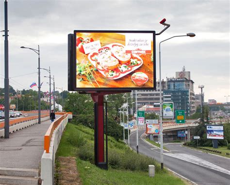 “v” Shaped Double Sided 8 Meters High Led Digital Billboard Arths