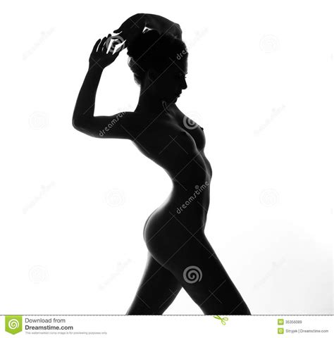 Silhouette Of A Naked Woman Royalty Free Stock Images Image 35356089