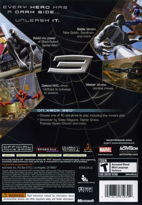 Spider Man 3 2007 Box Cover Art Mobygames