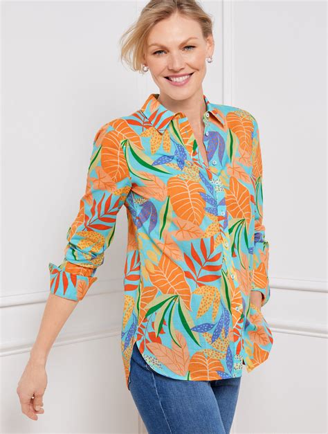 Modern Classic Shirt - Gathered Leaves | Talbots