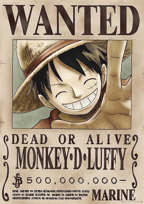 Tokiwa Corporation Anime One Piece Official Licensed Wanted
