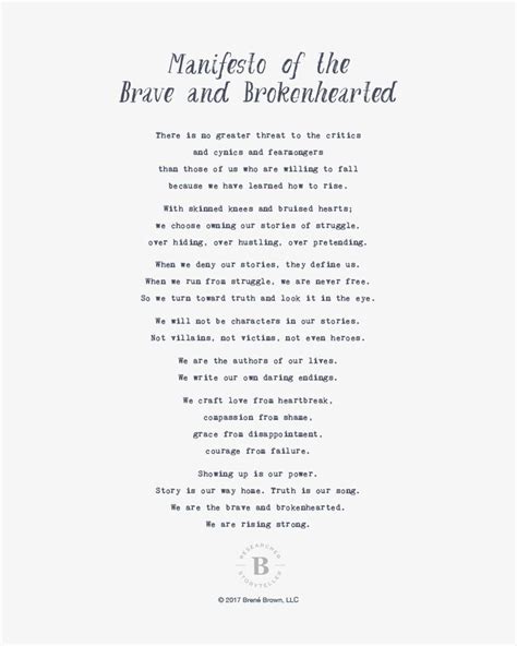 Daring greatly leadership manifesto | brene brown quote | beautiful print for workplaces, teachers + parents | beige + brown gradient. Downloads - Brené Brown | Brene brown quotes daring ...