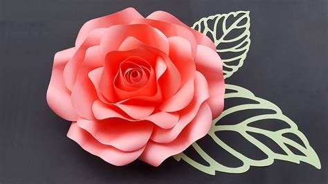 Colors Paper Diy Paper Rose Tutorial With Template Large Size Paper