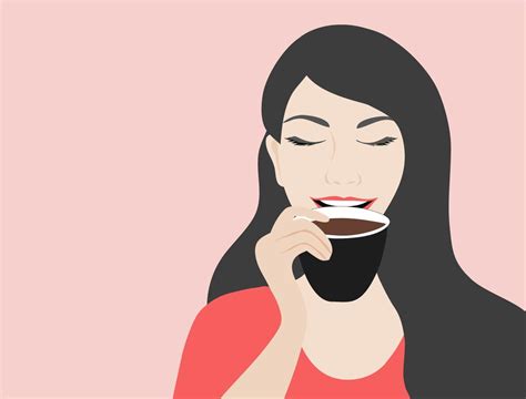 woman drinking hot coffee in morning vector illustration 7073131 vector art at vecteezy