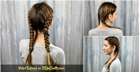 Double Dutch Braid Hairstyle Video Tutorial Diy And Crafts