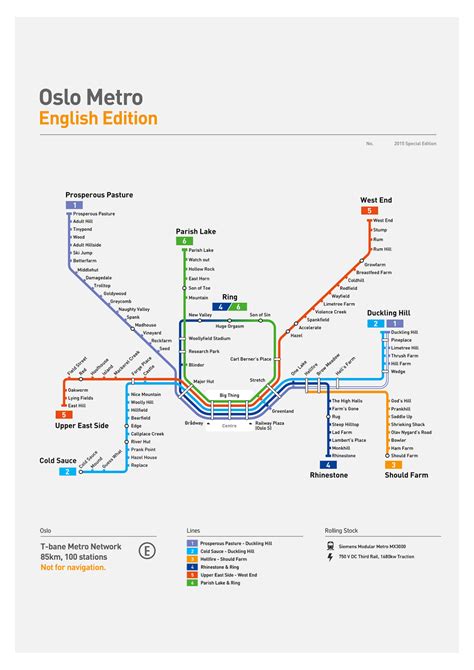 Oslo Metro Map Translated Into English Supersocial