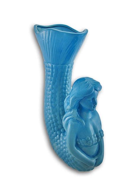Gorgeous Ocean Blue Ceramic Mermaid Vase By Things2die4 Mermaid Home