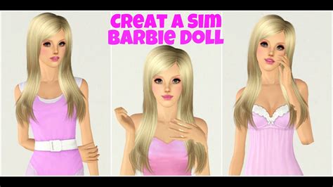 The Sims 3 Create A Sim Barbie Doll Youtube