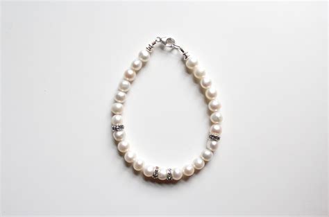 Freshwater Pearl And Crystal Clasp Bracelet Della Terra Jewelry