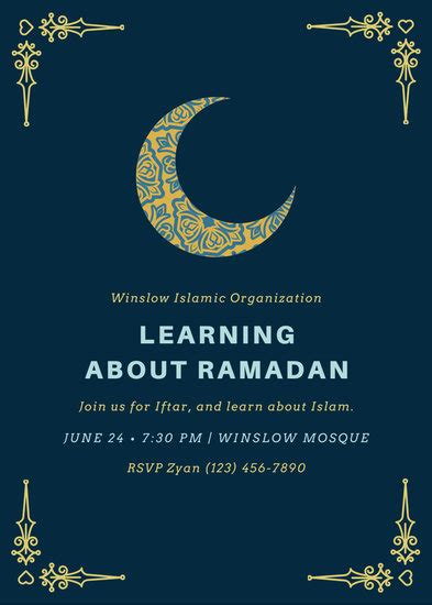 customize  ramadan invitation templates  canva
