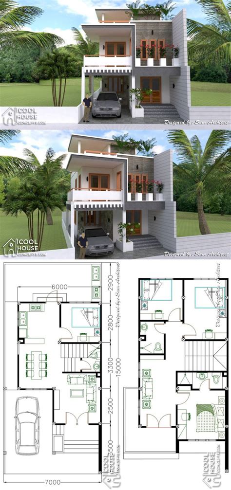 Narrow Lot House Plan With 4 Bedrooms Narrow Lot House Kerala House