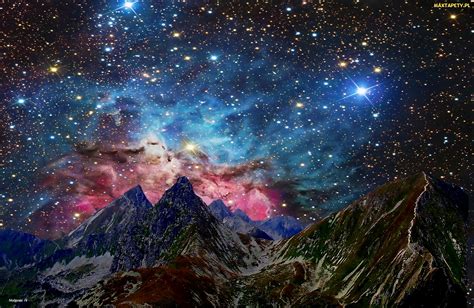 Tapety Zdjęcia Góry Kosmos Galaktyka Gwiazdy