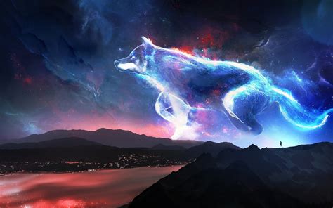 Backgrounds Galaxy Wolf