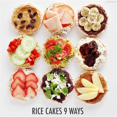 Rice Cakes 9 Ways Recipes Galletas De Arroz Comida Desayunos
