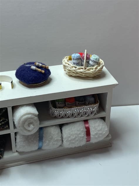 Miniatures Dolls House 112th Scale Miniature Haberdashery Basket For