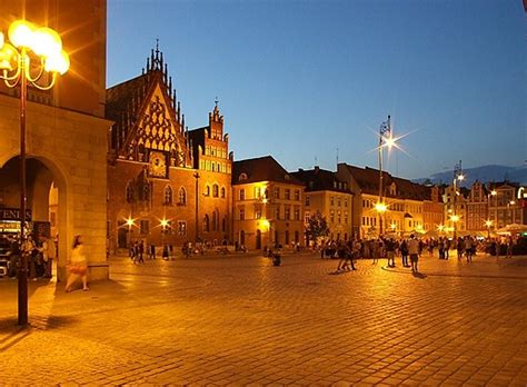Wieczorem na wrocławskim rynku - Dolny Śląsk - Polskie Krajobrazy