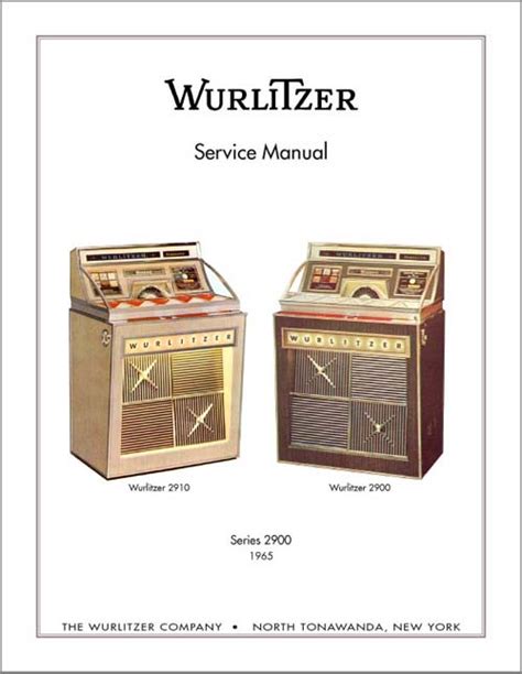 Collectibles And Art Wurlitzer Model 2900 Jukebox Manual C 1038